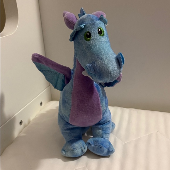 Linzy Toys Plush Huggable Blue Dragon Coin Bank, 11'' Long Stuffed Piggy Bank - Picture 7 of 7